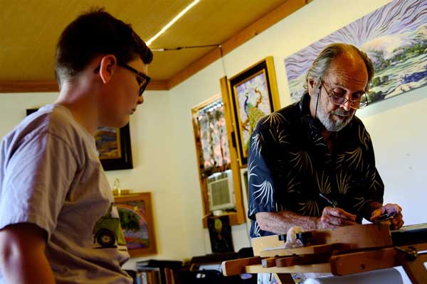 CT Ira Painting with Grandson Tyler